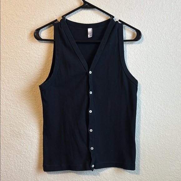 COPY - American Apparel Navy Button Down Tank - Picture 1 of 4